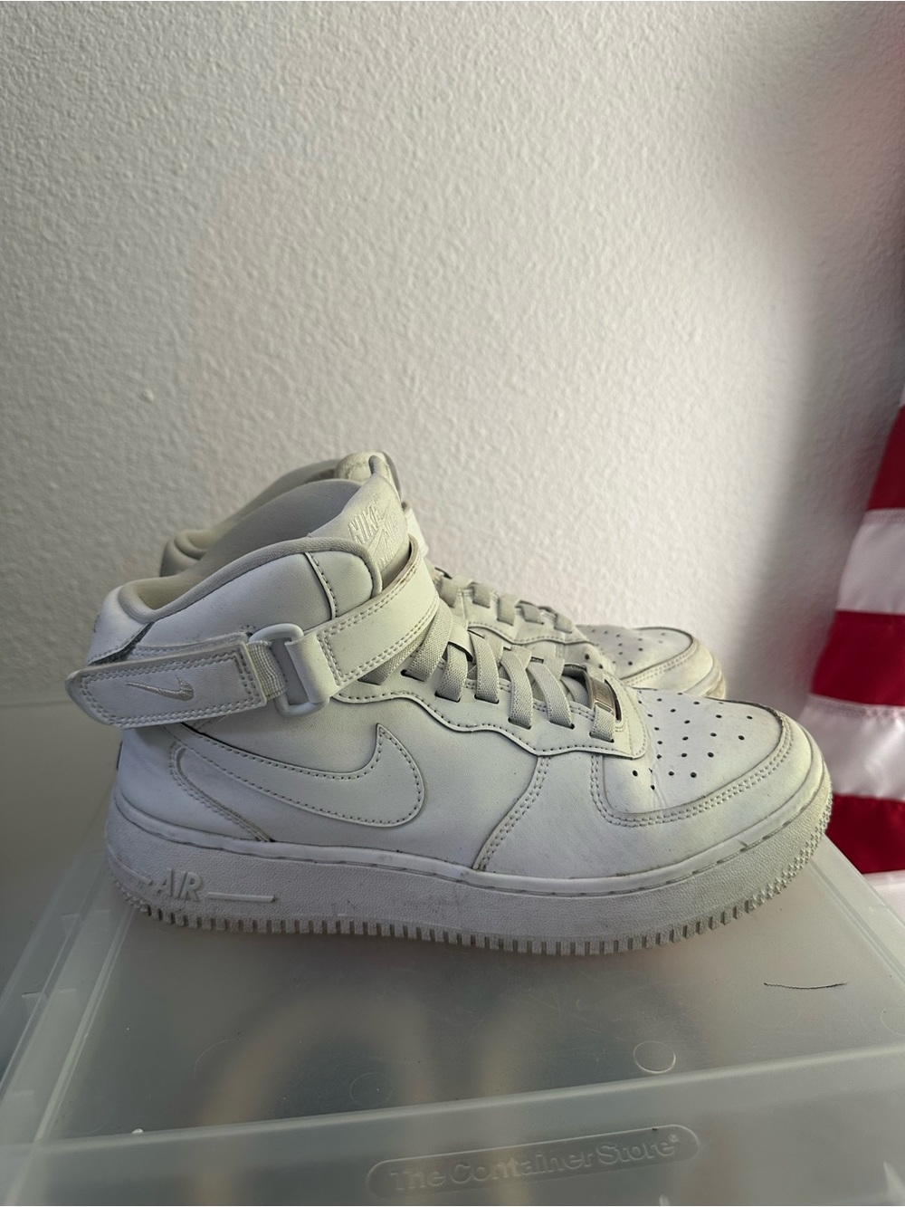 Nike Air Force 1 Mid White, 8 Womens